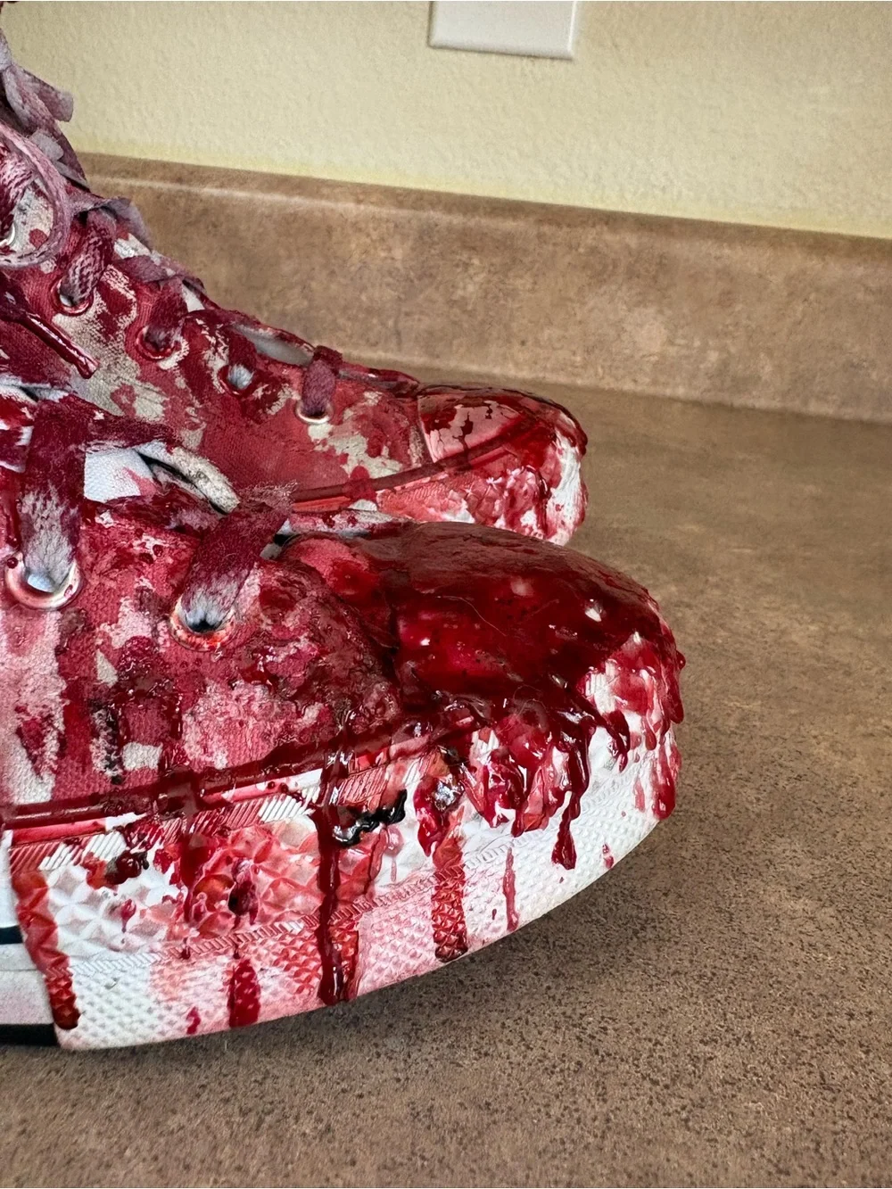Custom Zombie Converse All Star youth 4.5 Bloody Horror Halloween Costume Shoes